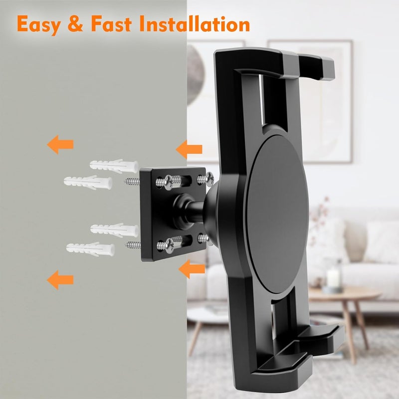 DYAUS 2 Packs Skateboard Wall Mount, 360° Adjustable Skate Board Wall Mounts, Rotating Skateboard Hanger, Extending Skateboard Rack, Floating Skate Deck Wall Mount Display, Black - Image 5